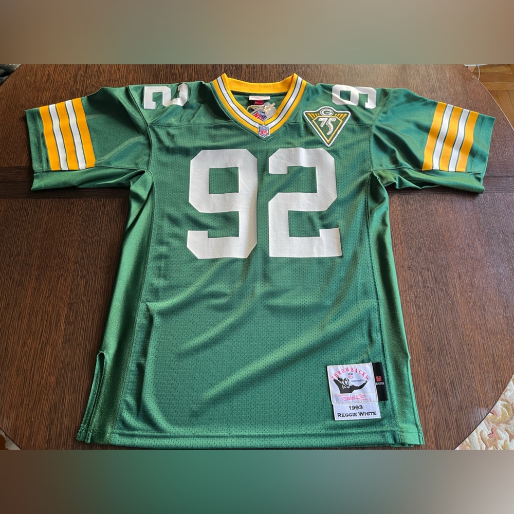 Reggie White Green Bay Packers Mitchell & Ness Throwback NFL Jersey. Size LARGE
